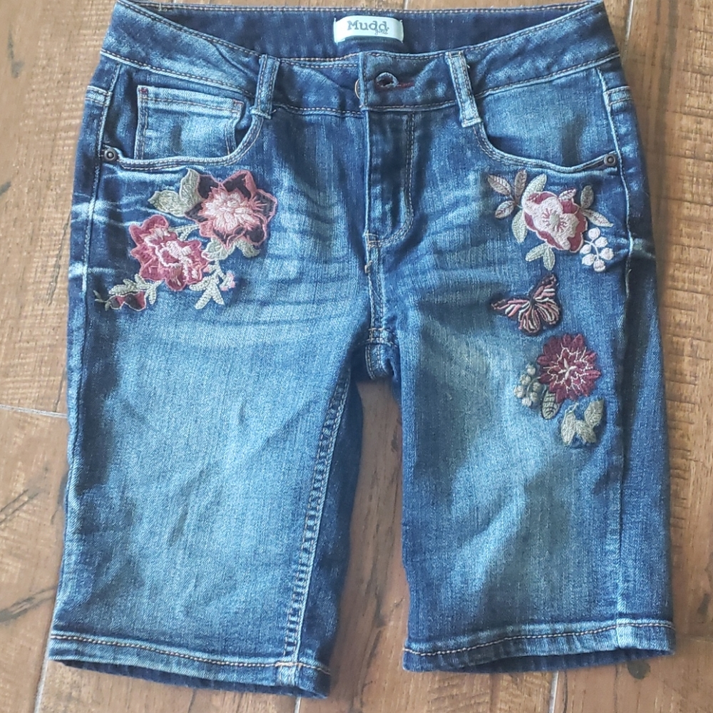 Size 12 girls Mudd jean shorts